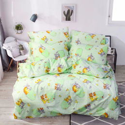 зеленое постельное белье Еней-Плюс T0363